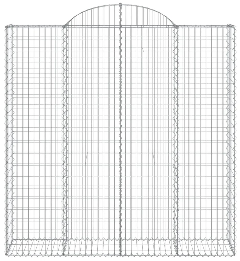 Cestos gabião arqueados 8pcs 200x50x200/220cm ferro galvanizado