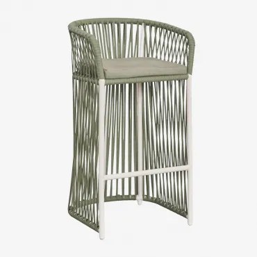 Pacote De 4 Bancos Altos Sophie Verde Exército Claro & ↑75 Cm - Sklum