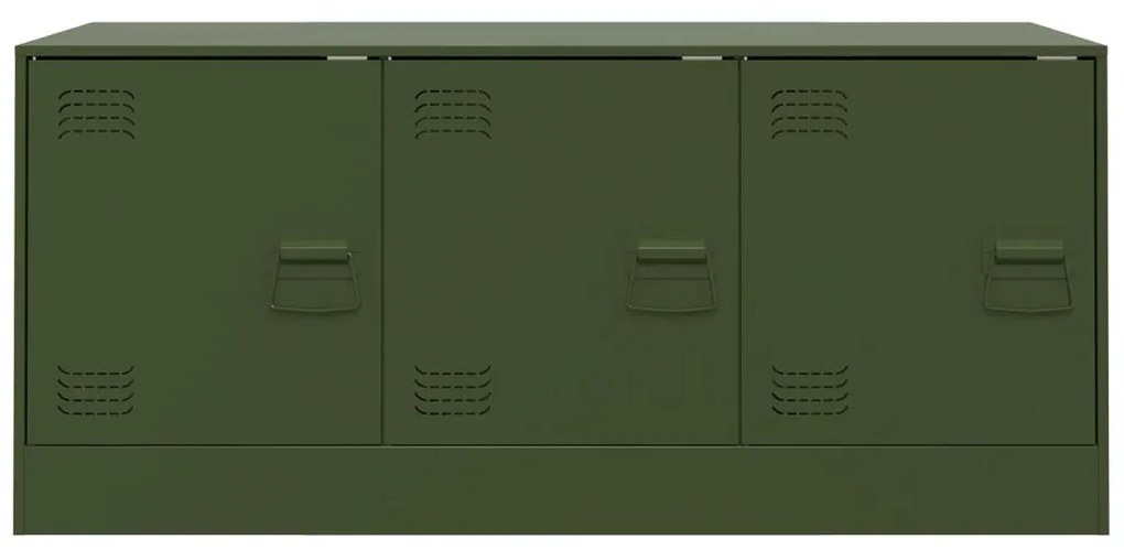 Móvel de TV 99x39x44 aço verde azeitona
