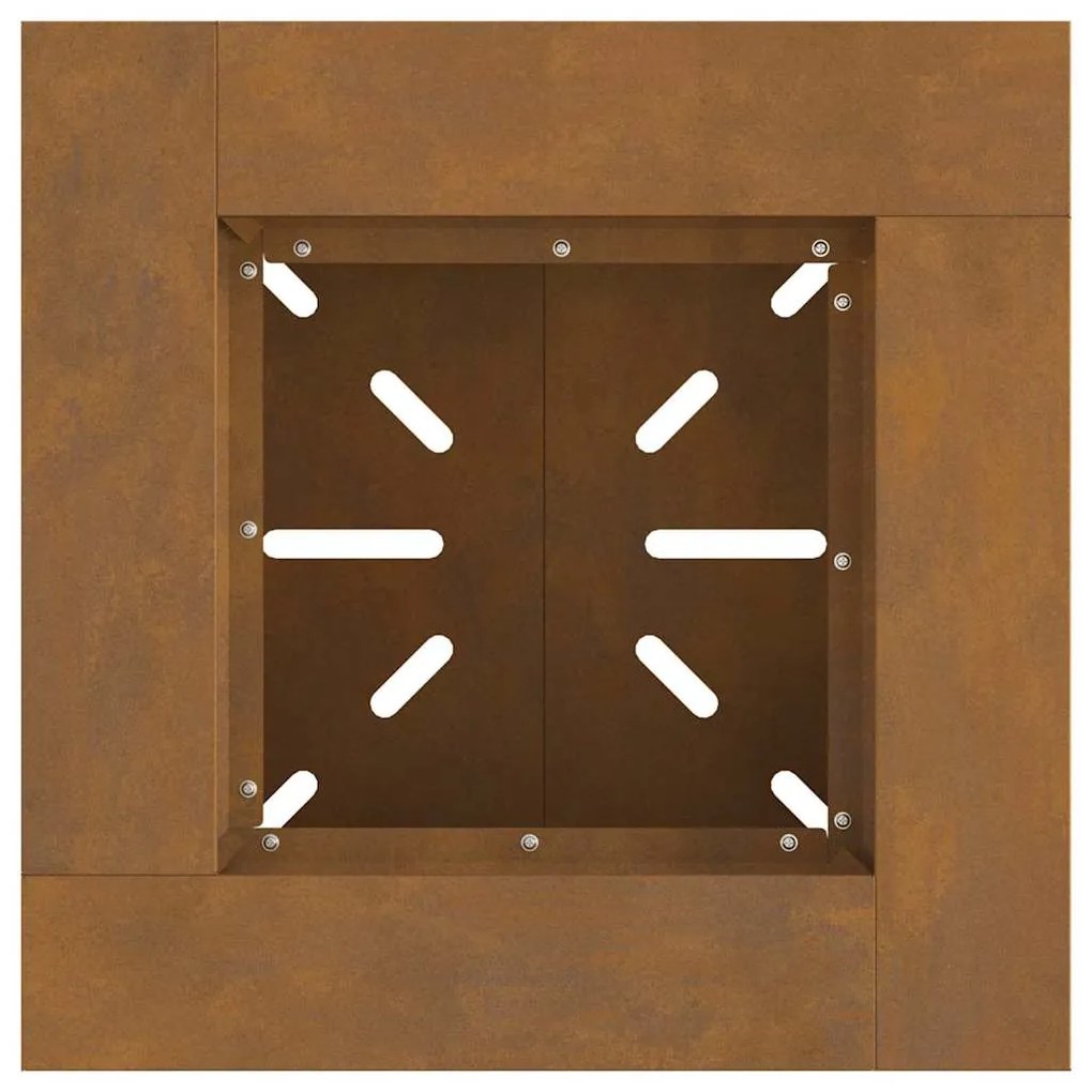 Fogueira vidaXL 48x48x40 cm em Aço Envelhecido