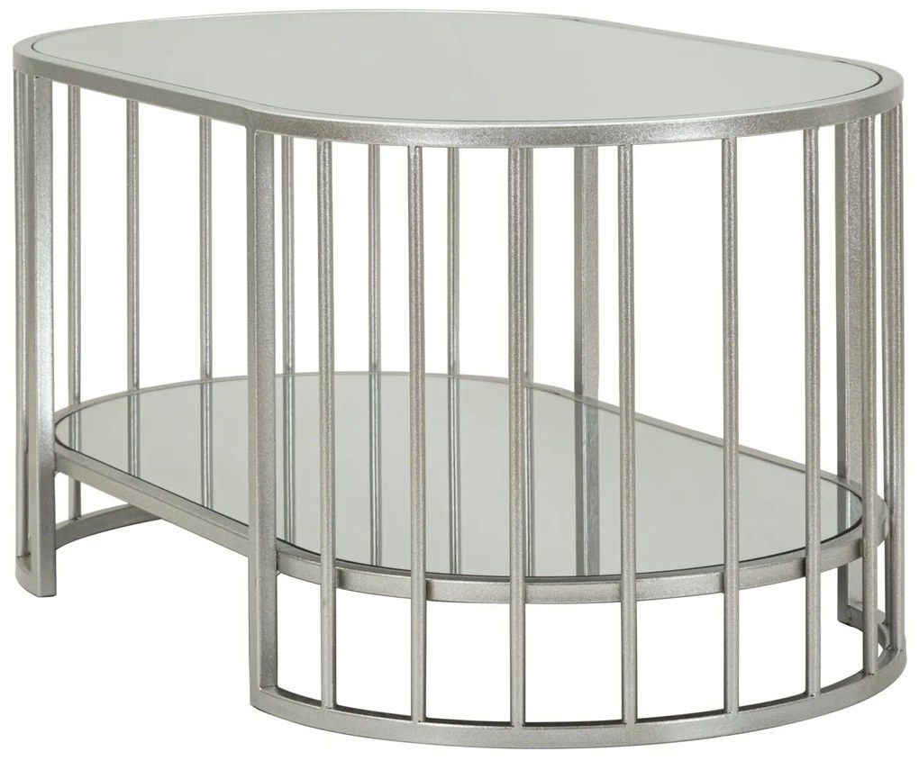 MESA DE CENTRO SMIRNE 90X50X45 CM PRATA