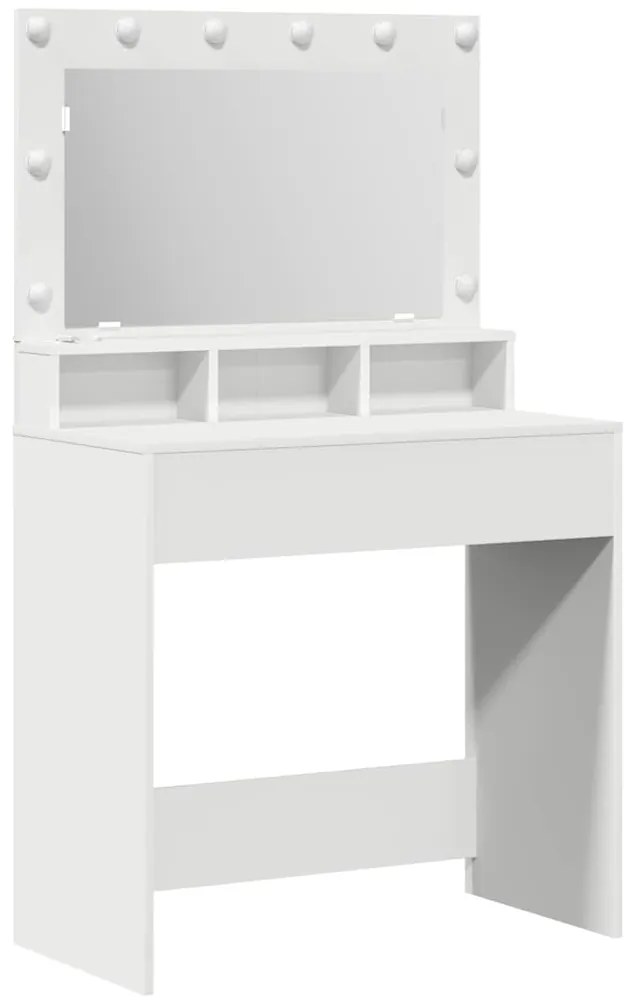 mesa de maquilhagem vidaXL com luzes LED brancas 79x41x135 cm