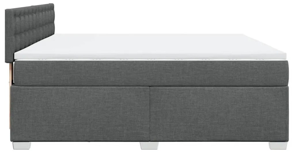 Cama com molas/colchão 180x200 cm tecido cinzento-escuro