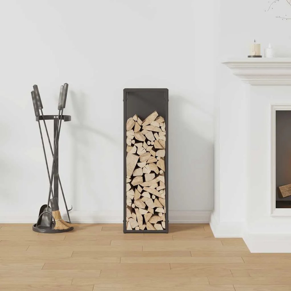 Suporte para lenha 25x25x80 cm aço laminado a frio preto