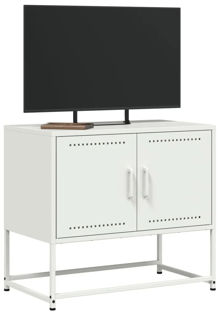 Móvel de TV 68,5x39x60,5 cm aço branco