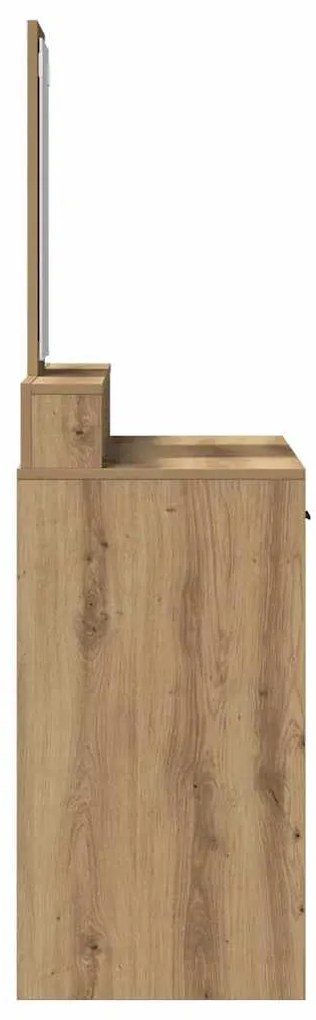 Mesinha de Maquilhagem com Gavetas Carvalho Artisan 100x41x140 cm