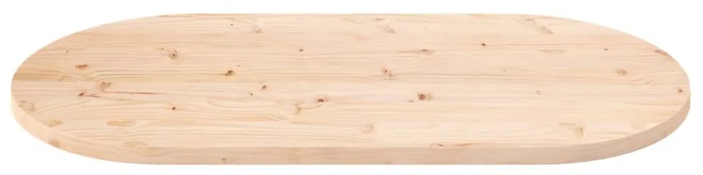 Tampo de mesa oval 100x50x2,5 cm madeira de pinho maciça