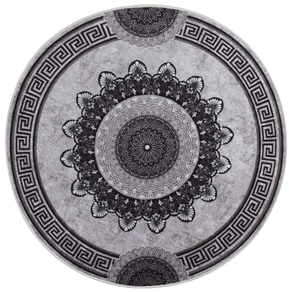 Tapete lavável antiderrapante φ120 cm multicor