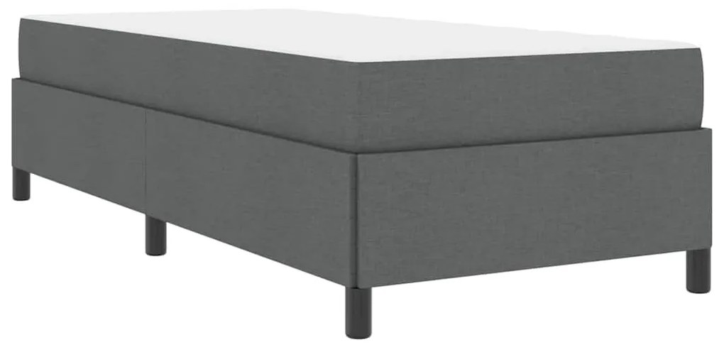 Cama Box Cinza escuro, Preto 90 x 190 cm