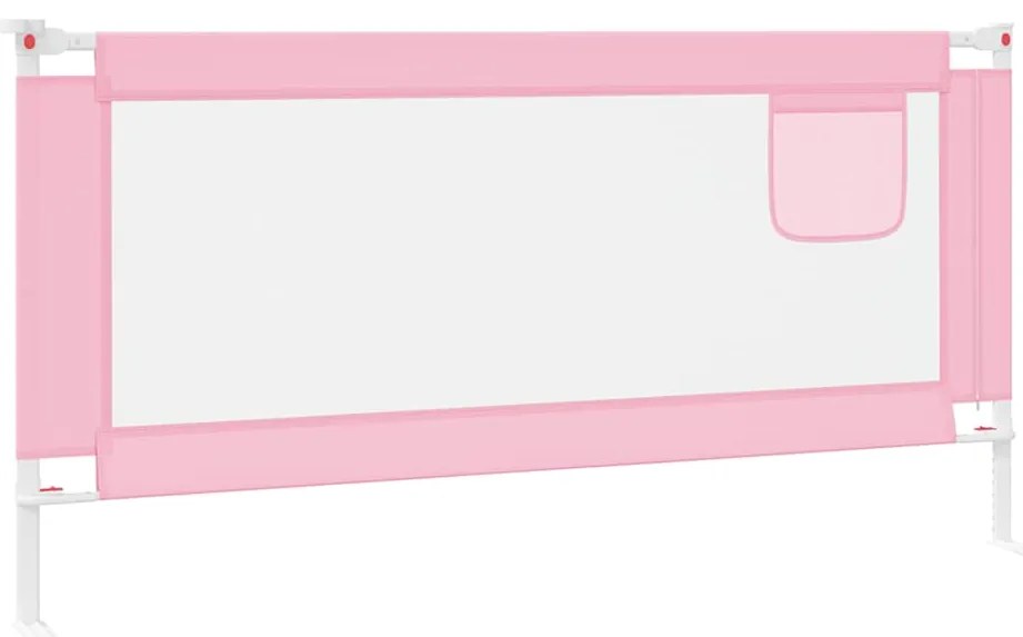 Barra de segurança p/ cama infantil tecido 180x25 cm rosa