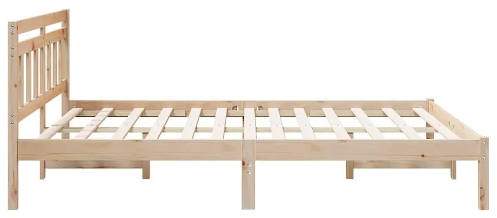 Estrutura da Cama Castanho 150 x 200 cm Madeira de pinho maciça
