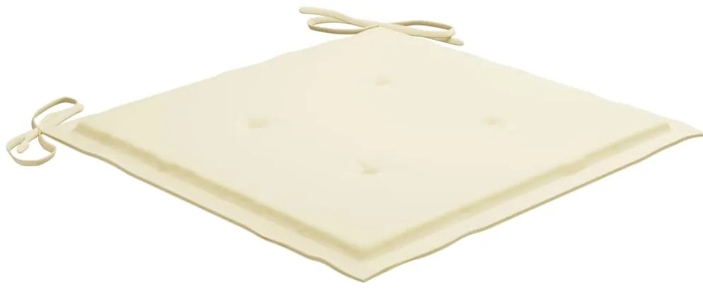 Cadeiras de jardim com almofadões 2 pcs acácia maciça e aço