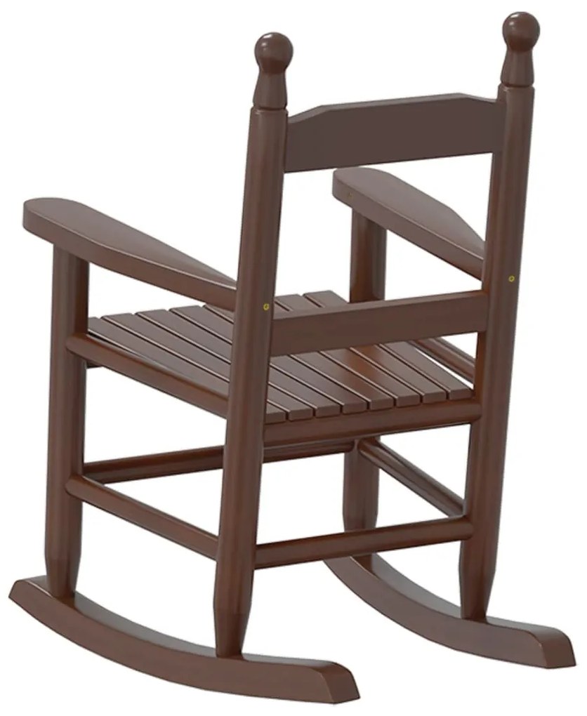 Cadeiras de baloiço infantis 2 pcs álamo maciço castanho