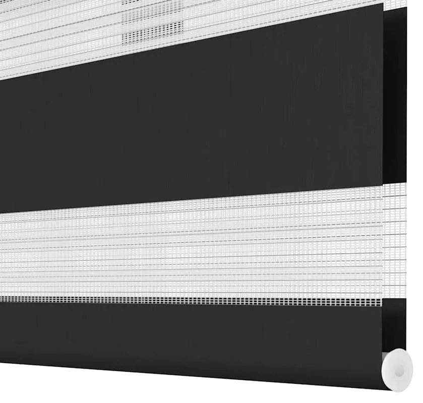 Estore de rolo 80 x 150 cm, linhas de zebra / Preto