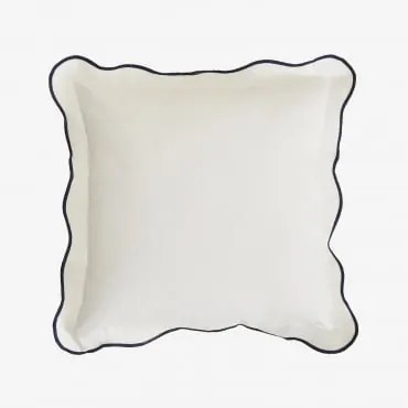 Almofada Quadrada 45x45 Cm Em Algodão Kovey Azul- Marinho - Branco - Sklum