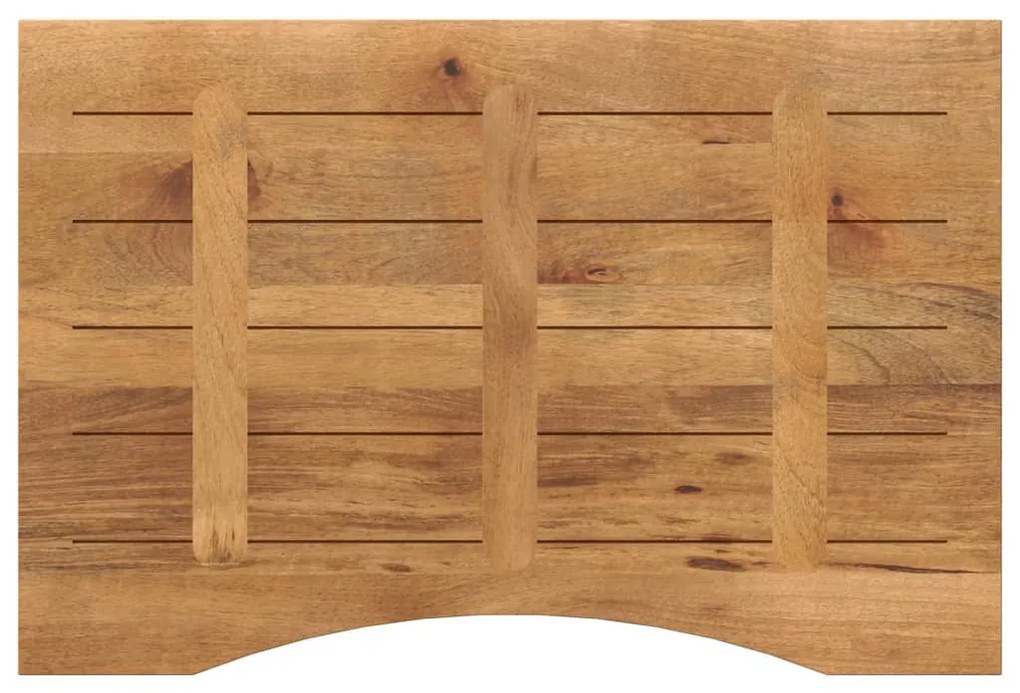 Tampo de mesa com curva 80x60x2,5 cm mangueira áspera maciça