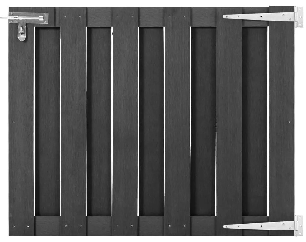 49082 vidaXL Portão de jardim 100x80 cm WPC cinzento