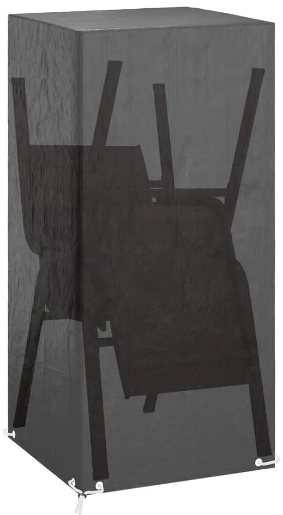 Capas cadeiras jardim 2 pcs 8 ilhós 75x70x140 cm polietileno