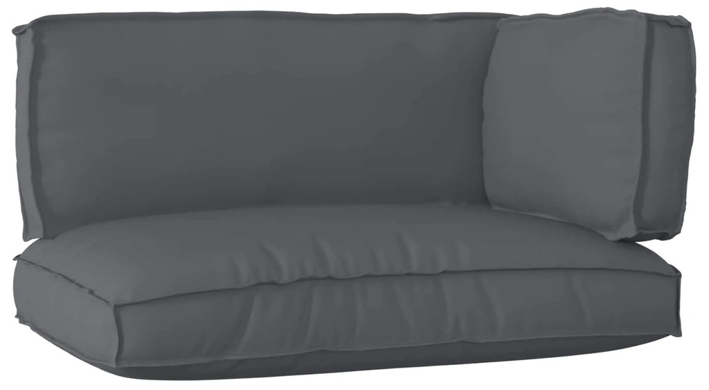 vidaXL Conjunto de Almofadas para Palete 3 pcs Antracite Tecido Oxford