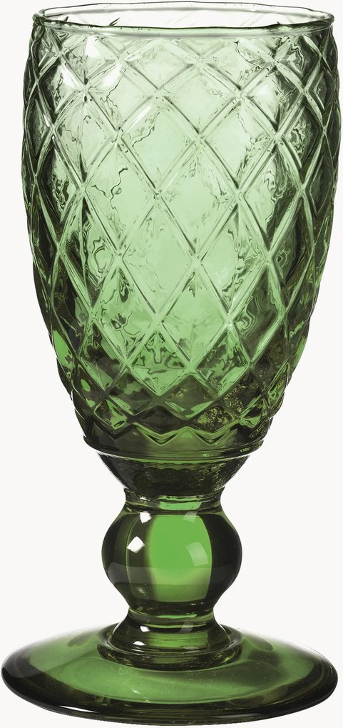 Copos de vinho artesanais Diamond, conjunto de 6