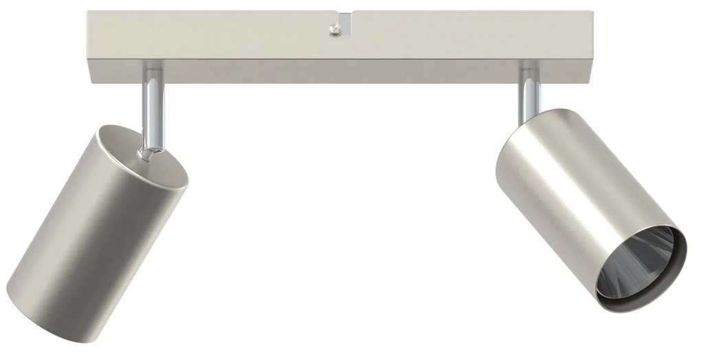 Spotlight de Teto 2 Vias Ajustável Níquel Escovado GU10