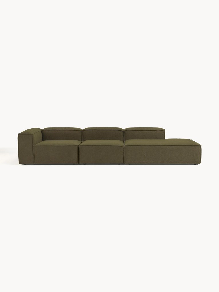 Chaise longue modular XL em bouclé Lennon