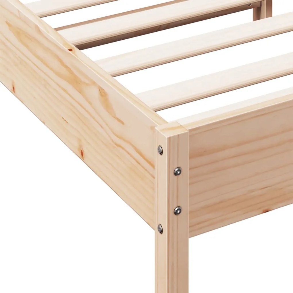 Cama sem colchão 75x190 cm madeira de pinho maciça