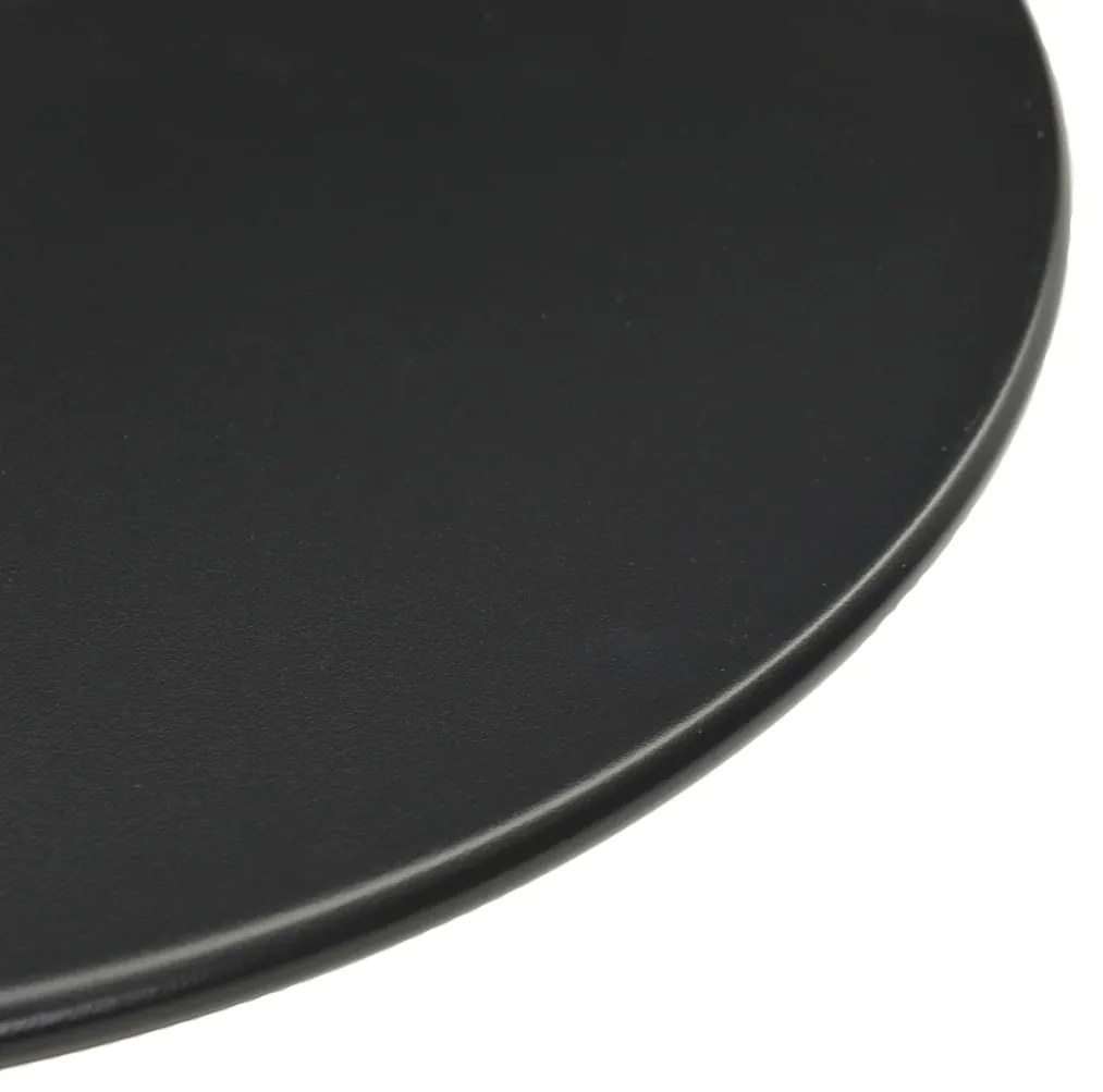 Mesa de jardim redonda Ø50x72 cm aço preto