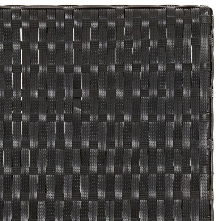 Mesa dobrável 45x35x32 cm vime PE preto