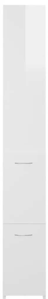 Armário WC 25x26,5x170 cm derivados de madeira branco brilhante