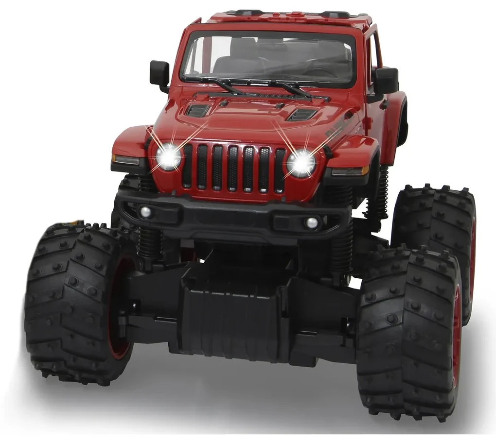 JAMARA Jeep Wrangler 405179 - Porte Manuelle JL 1:14 2,4 GHz - Licence Officielle jusqu'à 1 Heure - Environ 11 km/h - Détails Parfaitement représentés - Intérieur détaillé - Lumière LED