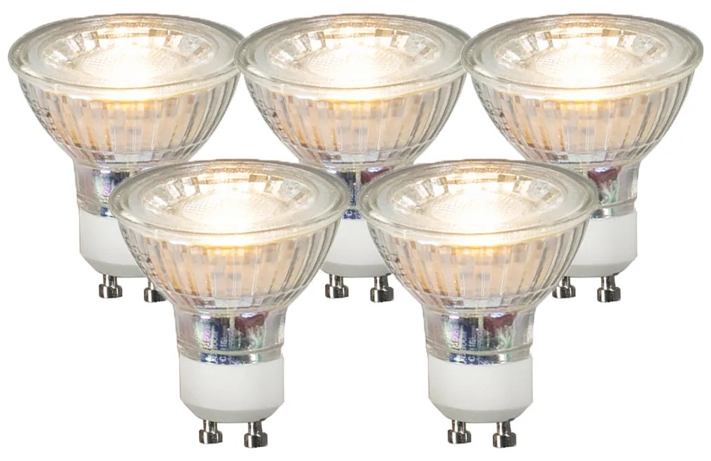 Conjunto de 5 Lâmpadas LED GU10 COB 3.5W 330lm 3000K