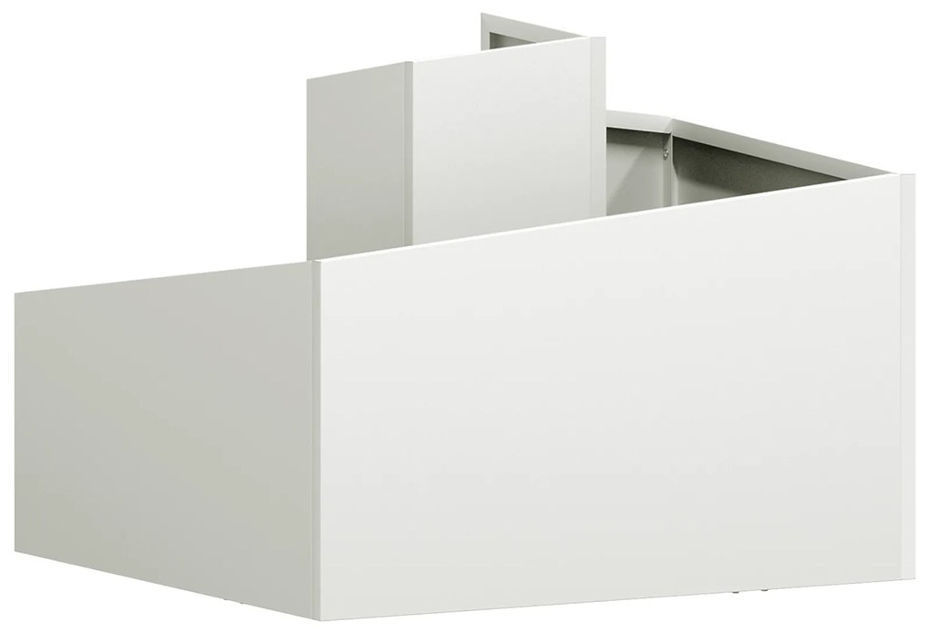 Vaso de Plástico Branco Plástico Médio Inserções Decorativas