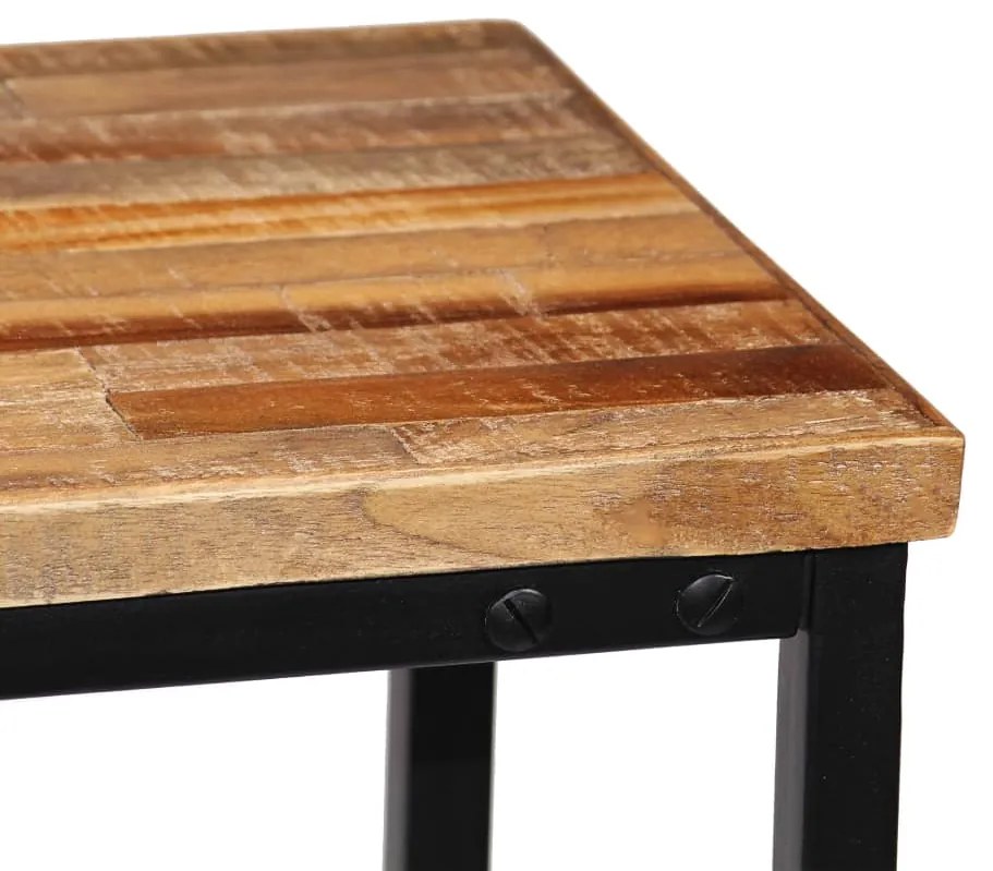 Mesa consola em teca reciclada maciça 90x30x76 cm