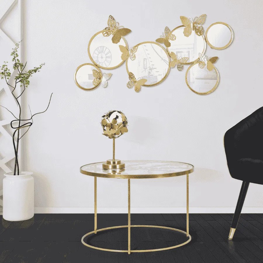 MESA DE CENTRO Ø 60X40,5 CM DOURADO