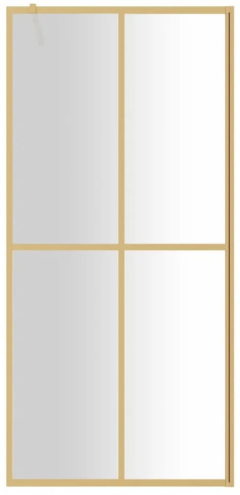 Divisória de chuveiro 80x195 cm vidro transparente ESG dourado