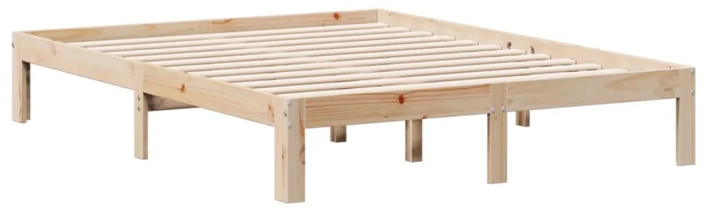 Cama com estante sem colchão 140x190 cm pinho maciço