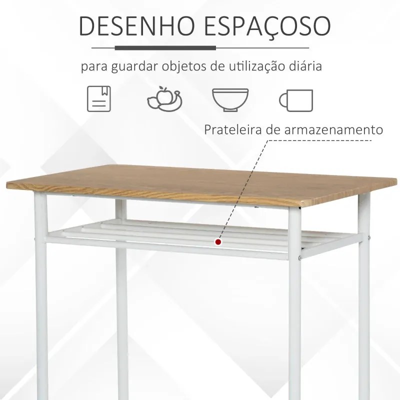 Conjunto de Mesa e 2 Bancos de Bar Tarty - Design Contemporâneo