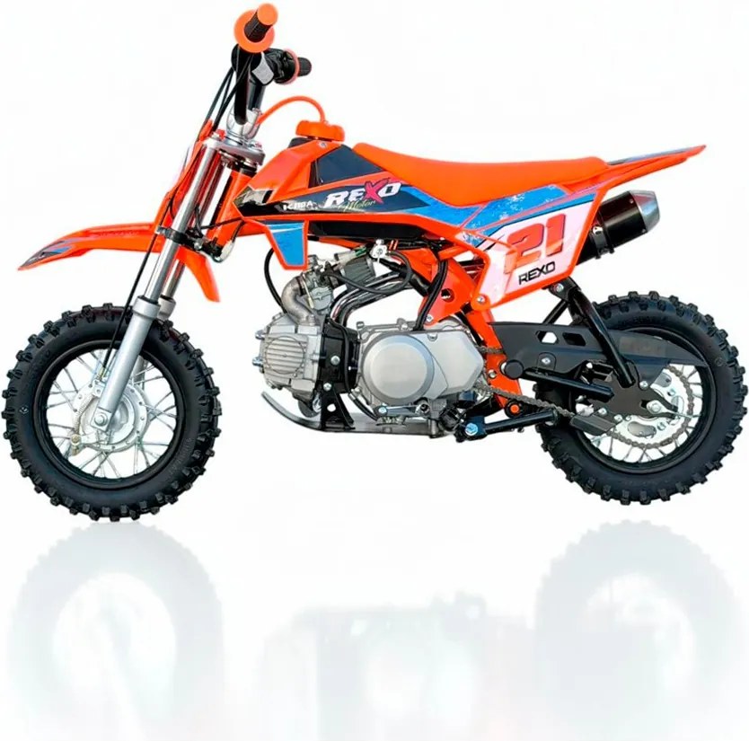 Mini Moto Infantil para crianças REXO K90A 90cc Semi-Automática 10/10" 4T Laranja