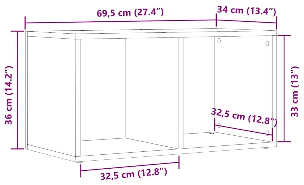 LP Banco sapateira 69,5x34x36cm derivados madeira madeira velha