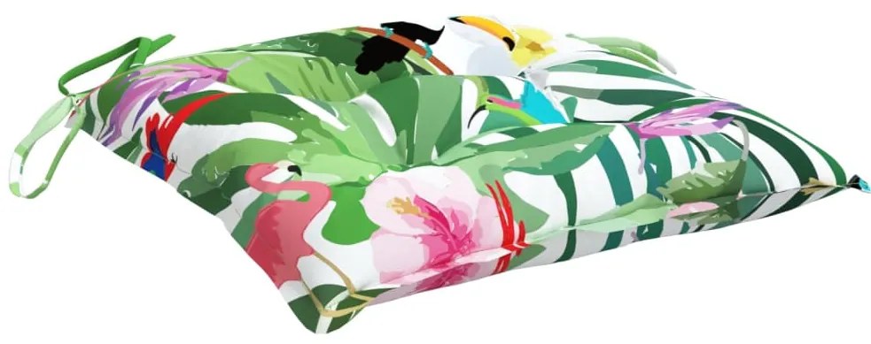 Almofadões para cadeira 6 pcs 40x40x7 cm tecido multicor