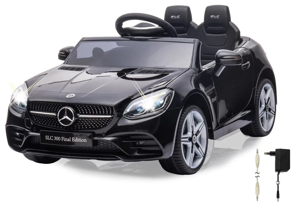 Carro elétrico infantil Mercedes-Benz SLC preto 12V