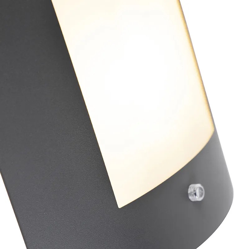 Candeeiro de parede exterior antracite IP44 sensor crepuscular - Emmerald Moderno
