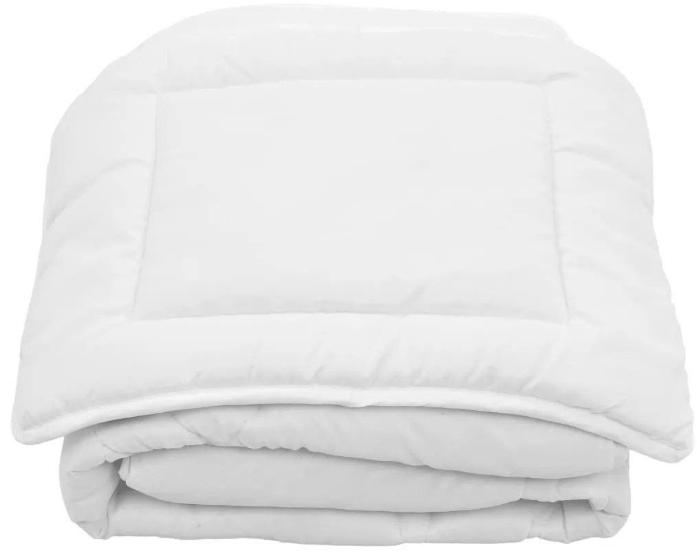 vidaXL 2 pcs conj. edredão verão infantil 100x135 cm/40x60 cm branco