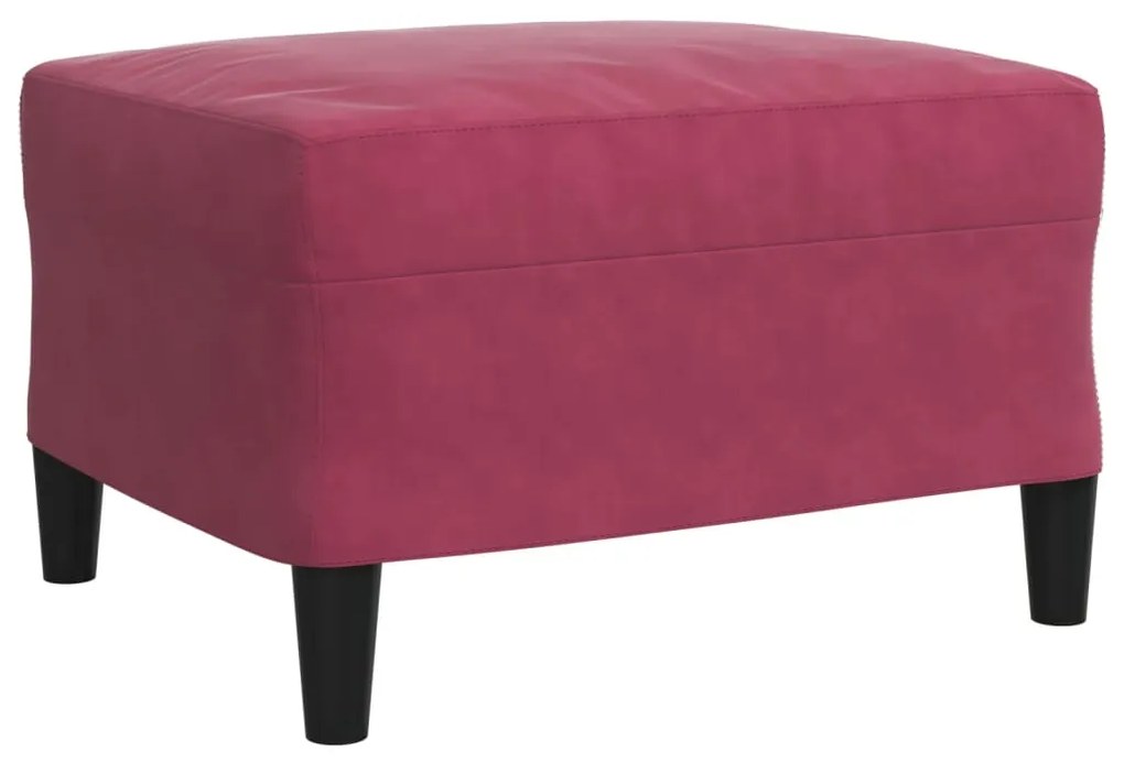 4 pcs conjunto de sofás com almofadões veludo vermelho tinto