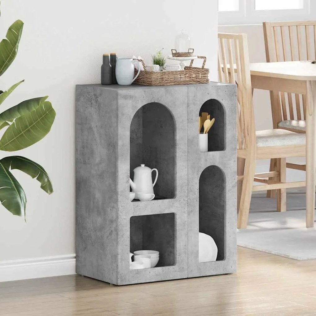 vidaXL Buffet Cinzento 59 x 35 x 80.5 cm Madeira processada