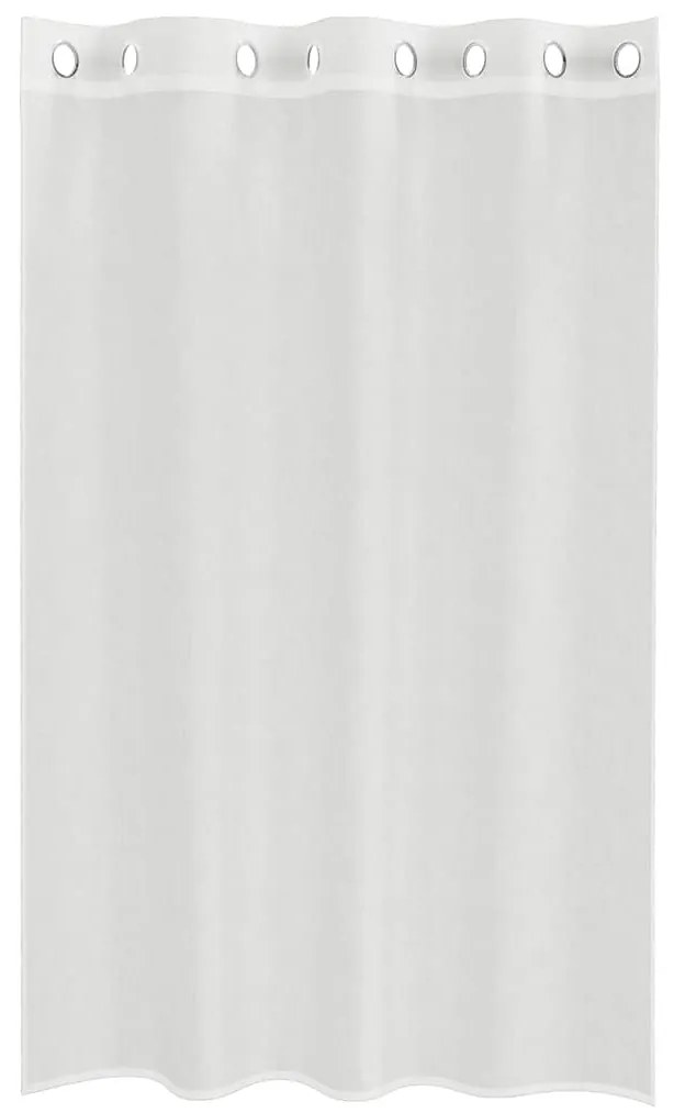 Cortinas de voile com ilhós 2 pcs branco