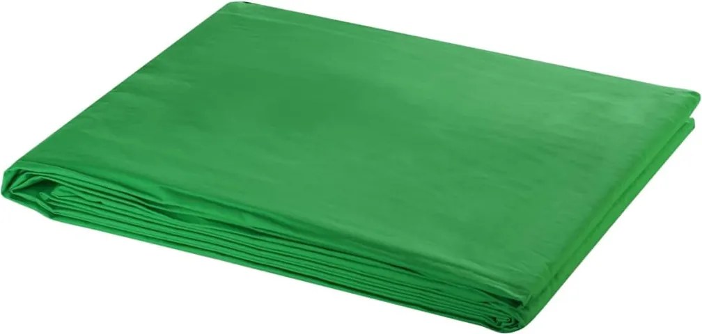 vidaXL Fundo fotográfico s/ suporte algodão verde 500x300cm chroma key