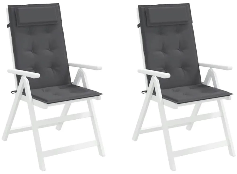 Almofadões p/ cadeira encosto alto 2pcs tecido oxford antracite