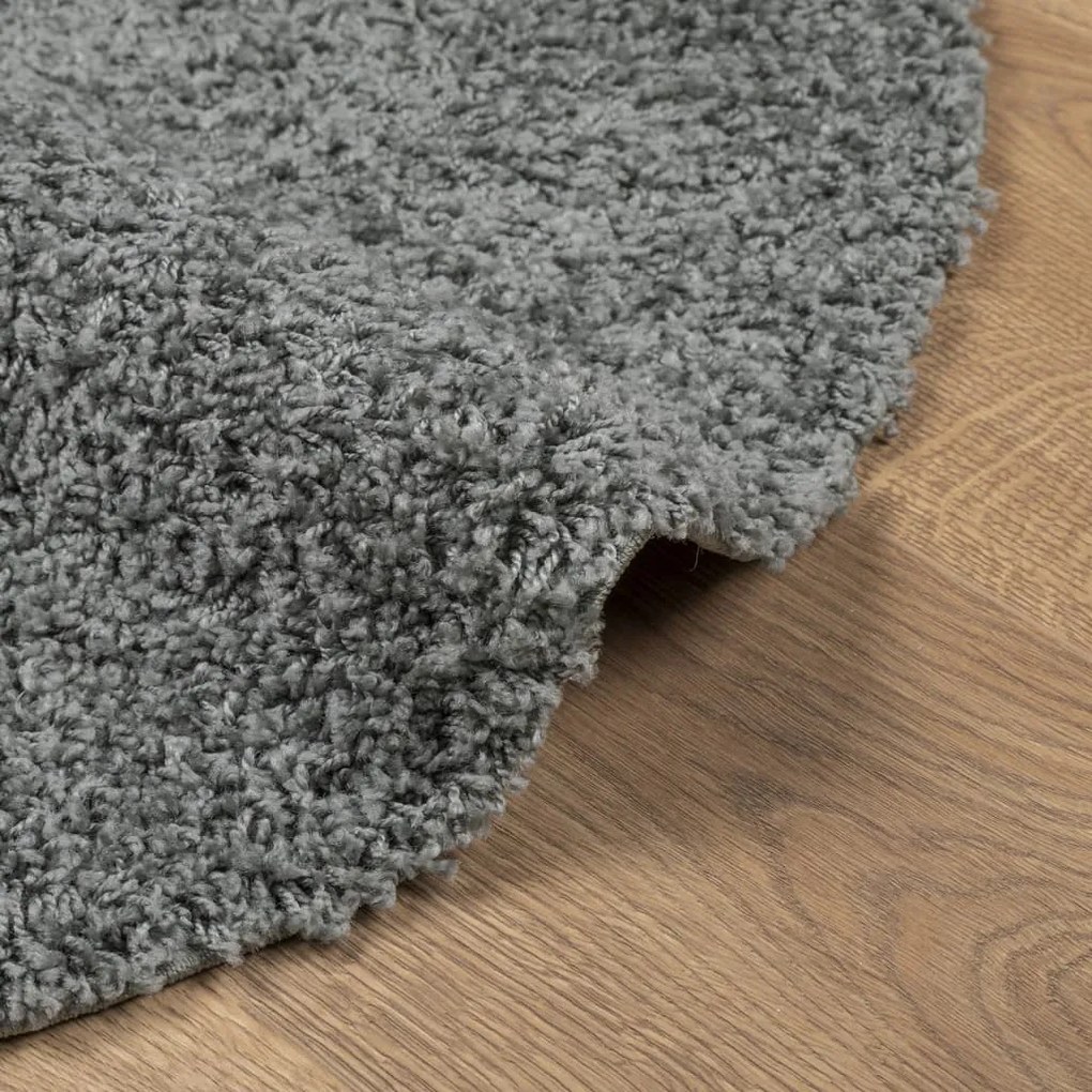 Tapete shaggy de pelo alto PAMPLONA Ø 120 cm verde